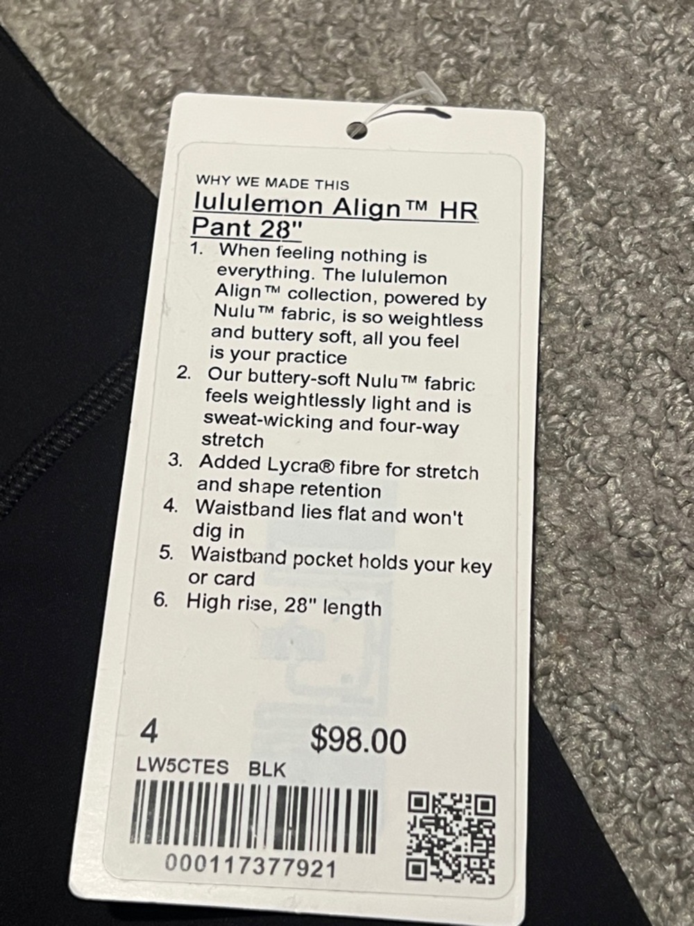 lululemon athletica Black Align™ HR Pants - Picture 2 of 6